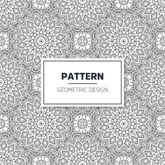 Seamless mandala islamic pattern. Vintage elements