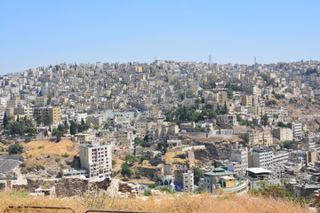 Fototapeta na wymiar Vue Panoramique Amman Jordanie
