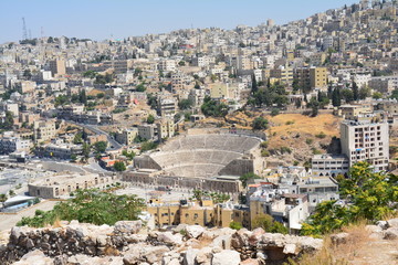 Obraz premium Vue Panoramique Amman Jordanie