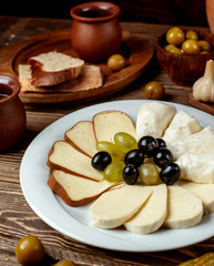 cheese plate on the table _