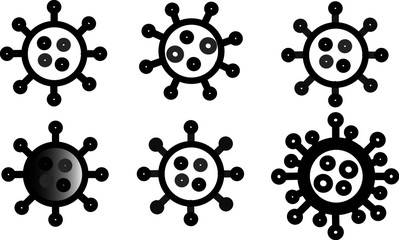 Corona-virus Pandemic Virus Cellular structure outline