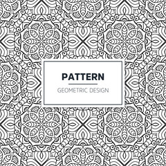 Seamless mandala islamic pattern. Vintage elements