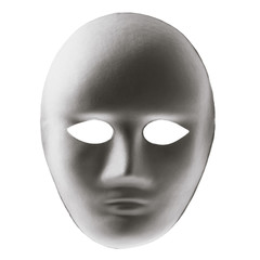 Paper mask isolated on white background