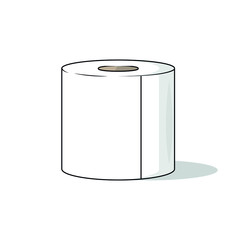 toilet paper flat style object