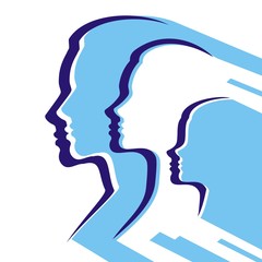 Family profile. Mom, dad, baby.