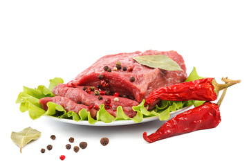 Meat fresh isolated on a white background
