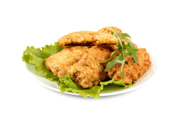 Meat chops isolated on a white background