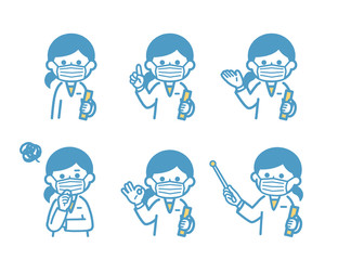 Female doctor with mask