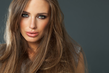 Naklejka premium Caucasian Woman With Long Hair