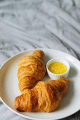 croissant on a plate