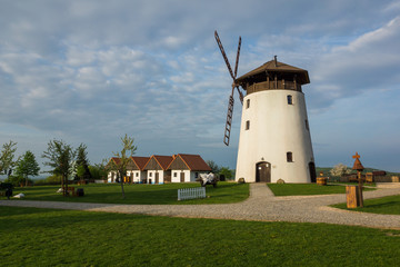 Fototapeta na wymiar Windmill (Bukovansky Mlyn) in Bukovany, South Moravian Region, Czech Republic