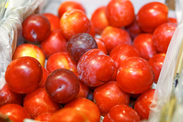 red plum in a box