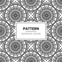 Seamless mandala islamic pattern. Vintage elements