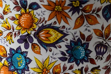 Zelfklevend Fotobehang floral pattern on white background © Nacho
