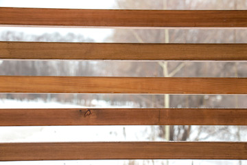 Fresh wood texture in the snow