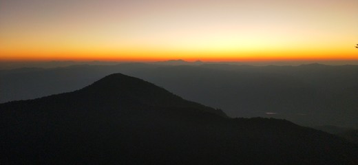 sunset over the mountains