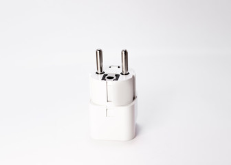 White charger on white background