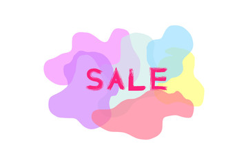 EPS 10 vector. Sale emblem with colorful bright multicolored splash.