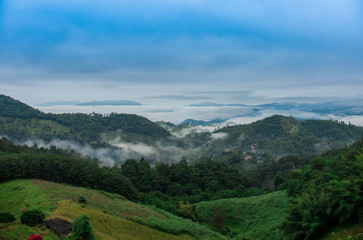 Obraz premium mountain landscape with clouds