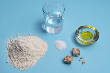 the ingredients for making bread