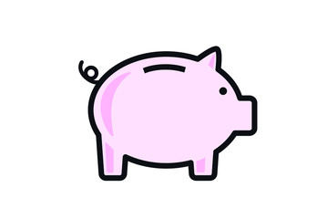 ブタの貯金箱のイラスト