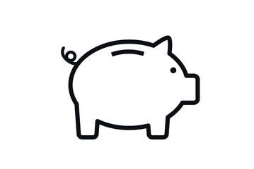 ブタの貯金箱のイラスト