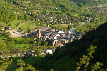 Localidad de Broto, en la comarca del Sobrarbe en el Pirineo aragonés.
