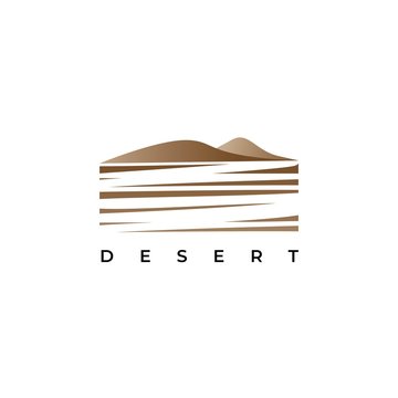 Desert logo design illustration vector template