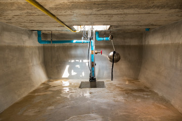 inside of underground water tank, confined space - 337283198