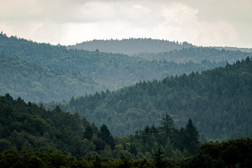 Serpentines of mountain slopes