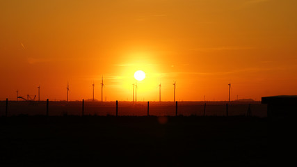 Sonnenuntergang Tagebau Altdorf/Inden 09.04.2020