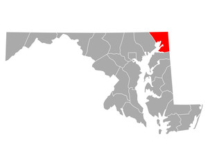 Karte von Cecil in Maryland