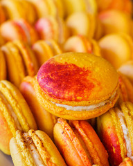 orange macarons macaroons