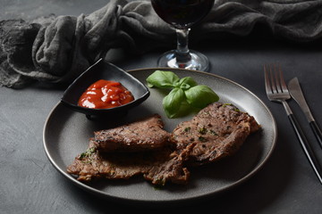 Grilled premium rib eye steak