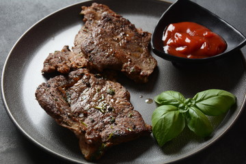 Grilled premium rib eye steak