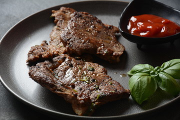Grilled premium rib eye steak