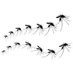 Mosquito insect animal logo vector illustration template