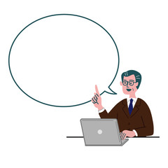 スーツ　男性　士業　パソコン　空欄　コメント