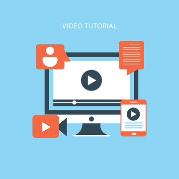 Video tutorials, online training and learning, webinar, distance education