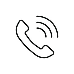 incoming call icon isolated on white background