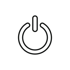 power icon with outline style design
