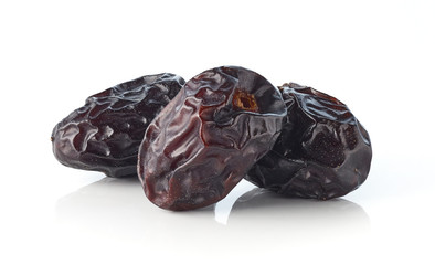 Heap of dates isolated on white background