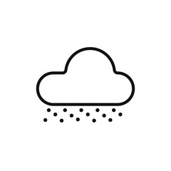 Weather icon,cloud with a snow icon isolated on white background
