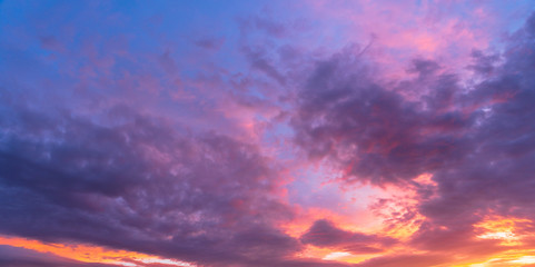 sunset sky with clouds