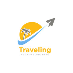 Travel Logo Design Vector Illustration