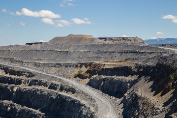 Big open pit magnezite quarry mine