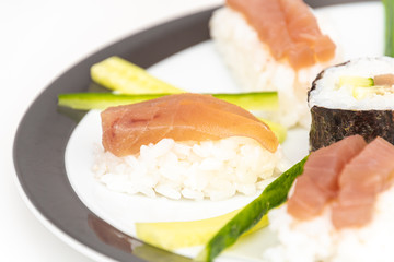 Tuna Sashimi Japanese food raw tuna served on plain rice