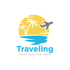 Travel Logo Design Vector Illustration