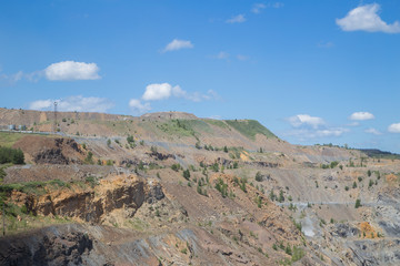 Fototapeta na wymiar Big open pit magnezite quarry mine