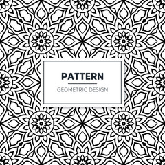 Seamless mandala islamic pattern. Vintage elements